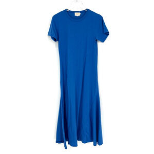 Nation LTD Dress Women XS Organic Cotton Blue Eileen Maxi T-Shirt Swing Sundress